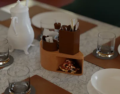 Render of the Serve the Table dining organizer